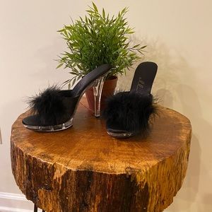5” Heel Marabou Slipper